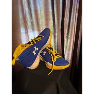 Under Armor Youth Basketball Shoes Yellow&Blue Size 5Y